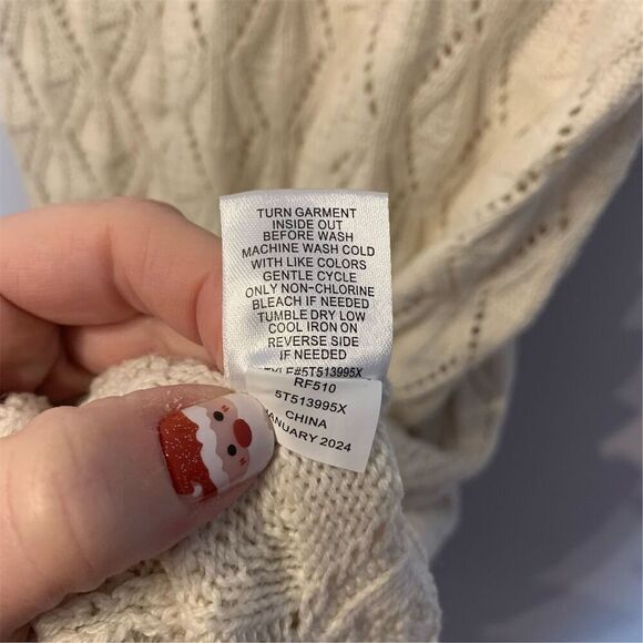 Freshman 1996 Women's XL Beige Crochet Knit Maxi Dress Sleeveles - Picture 7 of 7